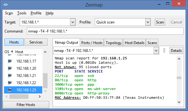 Zenmap application